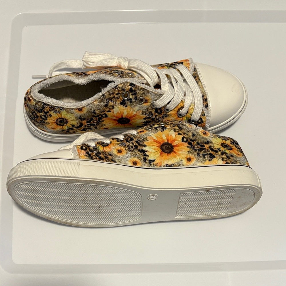 Floral Canvas Sneakers